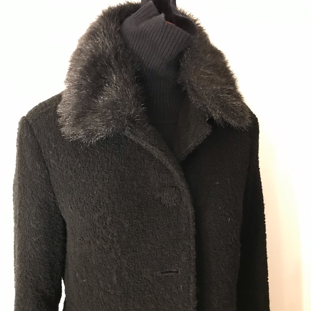 STATIC | L | Black wool coat